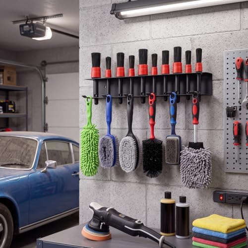 2 Pcs Car Detailing Brush Holder Wall Mount Organizer