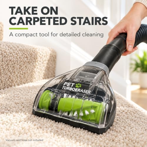 Pet Turbo Brush Attachment | Compatible with Bissell Vacuums – Air-Driven Pet Hair Eraser Tool – Fits CleanView, PowerForce, Pet Hair Eraser & More – Replaces 1634607 & 1614936, 1607765