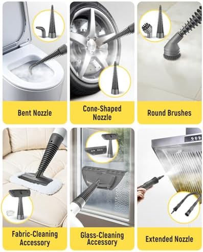 Handheld Steam Cleaner, 500mL Tank, Deep Cleaning & 19PCS Accessories