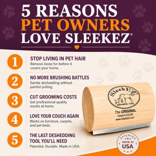 Dog Brush for Shedding | Patented Deshedding Dog Brush | Pet Hair Remover for Short, Medium & Long Coats | Made in USA | 5 Inch