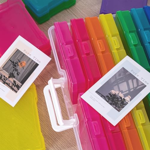 Photo Storage Boxes with Handle, Photo Organizers and Storage