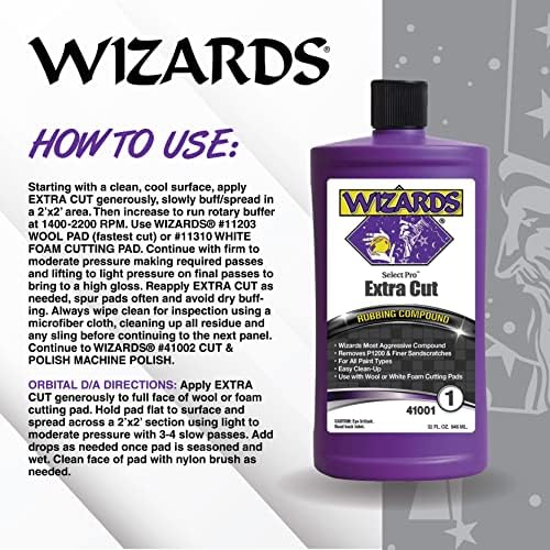 Wizards 3 Step Compound Polish and Machine Finish Kit Select Pro - 3 Quarts