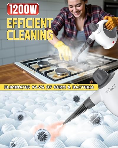 Handheld Steam Cleaner, 500mL Tank, Deep Cleaning & 19PCS Accessories