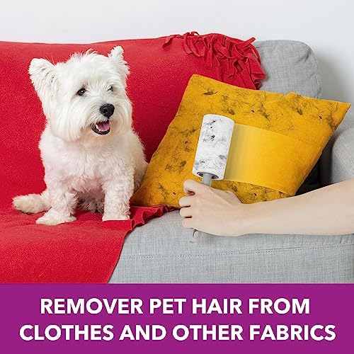 Lint Rollers for Pet Hair Extra Sticky, 1110 Sheets Mega Value Set Lint Roller with 5 Upgraded Handles, 10 Rollers Portable Pet Lint Roller for Clothes, Furniture, Dog & Cat Hair Removal
