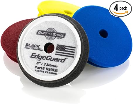 Buff and Shine - EdgeGuard Foam Buffing Kit - Multicolor - 5" - Pack of 4