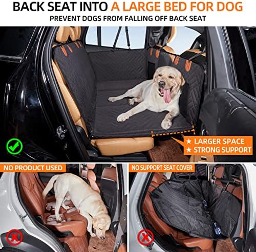 Hard Bottom Dog Car Seat Cover for Back Seat,Seat Extender for Dogs