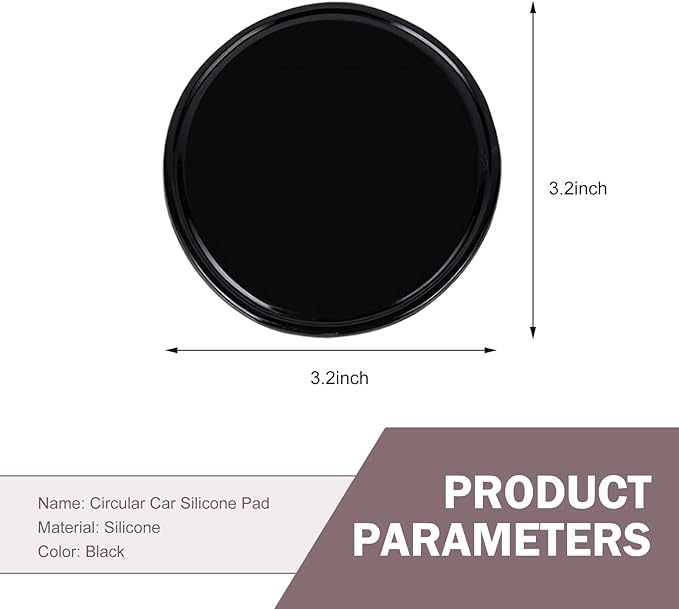 5PCS Sticky Gel Pads, Removable Silicone Anti-Slip Pad, Multi Function Car Dashboard Gel Mat, Round Non Slip Magic Sticky Pads for Rugs, Glass, Mirrors, Tile, Cell Phone