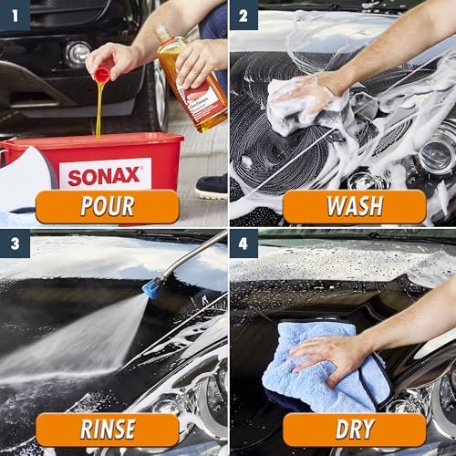 Car Wash Shampoo Concentrate 314300 | High-Foaming pH-Neutral Formula for Effective Cleaning | Safe on All Paint Wax Sealants & Coatings | Removes Dirt Grime and Road Film | 1L (33.3oz)