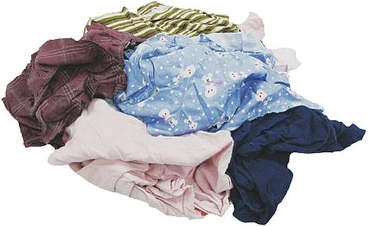 Buffalo Industries (10084PB Recycled Multicolored T-Shirt Cloth Rags, 25 lb. Bag, All-Purpose Rag for Cleaning, Paint Sp