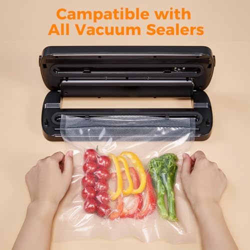 Vacuum Sealer Bags for Food 11x50 2 Rolls, Fit Food Saver Machines