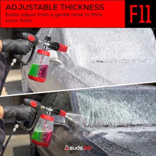 F11 Dual Chamber Foam Cannon for Pressure Washer, 36 oz Snow Foam