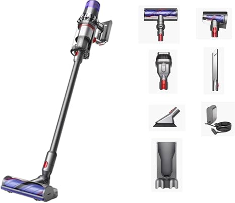 Dyson V11 Animal Cordless Stick Vacuum, Large, Nickel/Blue (Renewed) - Cleanova