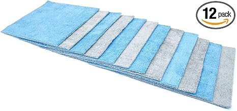 [Saver Sheet] Coating Applicator Towel with Barrier Layer - 12 pack (Blue/Gray, 8"x8")