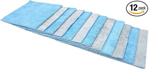 [Saver Sheet] Coating Applicator Towel with Barrier Layer - 12 pack (Blue/Gray, 8"x8")