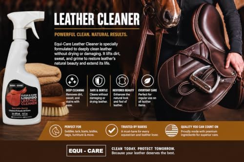 Clean & Care Leather Cleaner. Powerful Leather Cleaner Designed to Remove Dirt, Grime from Your Leather Goods. Perfect for Saddles, Boots, Belts and Leather tack.