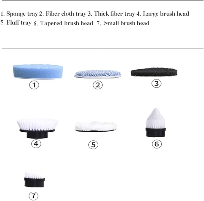 MGLSDeet Electric Spin Scrubber 7Pcs Replacement Brush Heads Kit, for MGLSDeet ANS8050/8051/8052 SXT168 Electric Cleaning Brush