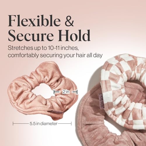 Microfiber Quick-Dry Hair Towel Scrunchie - Terracotta, 2 pcs