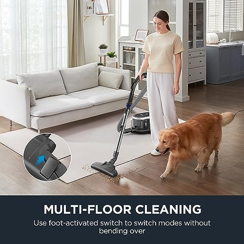 Eureka Bagless Canister Vacuum Cleaner, Vacuum for Hardwood Floor, Carpet