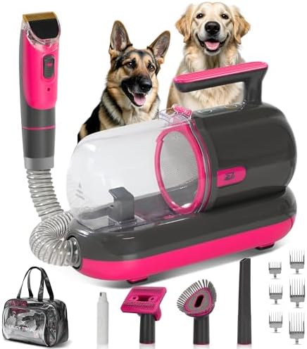 Dog Grooming Vacuum Kit, 1.2L, Dyson-Style Gray