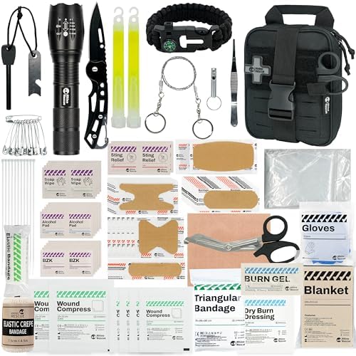 Survival First Aid Kit for Hiking, Backpacking