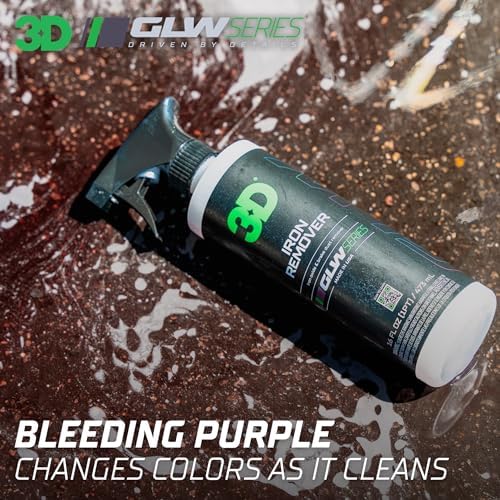 GLW Series Iron Remover – Fast Acting Fallout & Brake Dust Cleaner | pH Balanced Wheel & Paint Decontamination | DIY Detailing Spray | Made in USA |16 oz