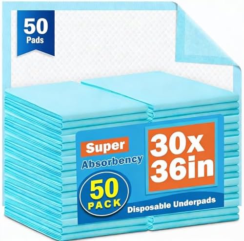 50 Count Disposable Beds Pads for Adult (30" x 36"), Super Absorbent