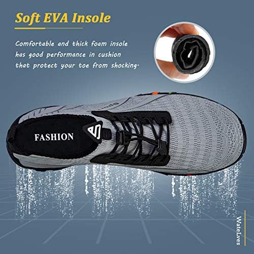 Water Shoes Mens Womens Beach Swim Shoes Quick-Dry Aqua Socks Pool Shoes for Surf Yoga Water Aerobics