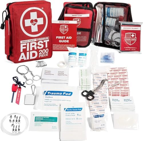 200 Pcs First Aid Kit for Camping, Travel, Car & Survival