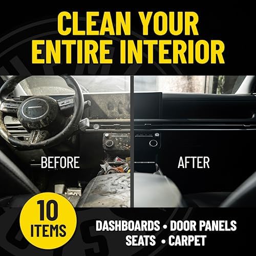 Interior Car Cleaning Kit, Cleaner, Brushes, Gel & Bag