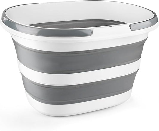 10L Collapsible Bucket with Handle, Foldable Ice Bucket Car Wash Buckets for Cleaning, Portable Wash Basin for Fishing Gardening Window Washing Mopping Household Use Cleaning Supplies