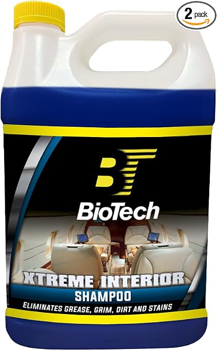 BioTech Xtreme Interior Shampoo, Upholstery shampoo, Carpet cleaner, Strong stain eliminator, Contains special cleaners,