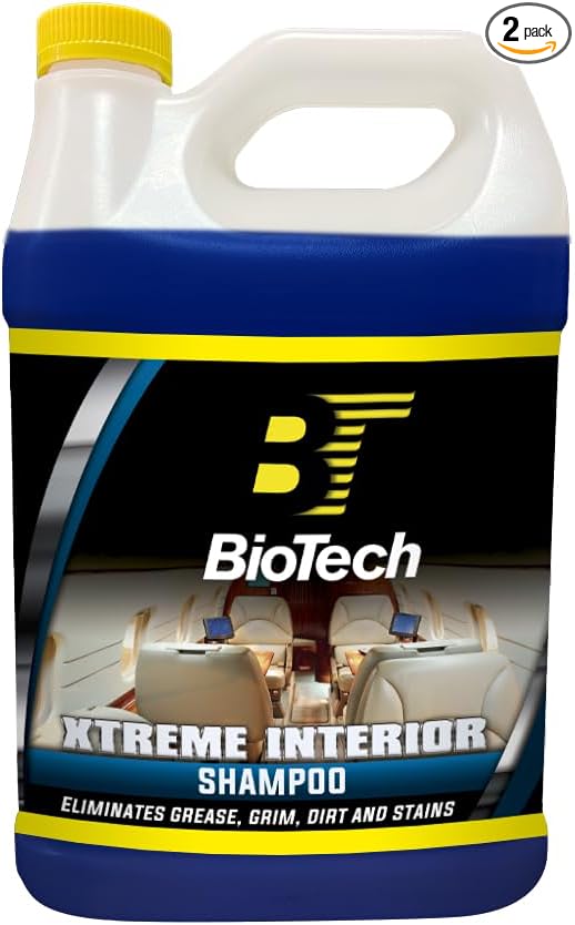 BioTech Xtreme Interior Shampoo, Upholstery shampoo, Carpet cleaner, Strong stain eliminator, Contains special cleaners,