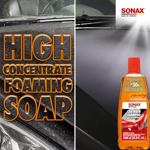Car Wash Shampoo Concentrate 314300 | High-Foaming pH-Neutral Formula for Effective Cleaning | Safe on All Paint Wax Sealants & Coatings | Removes Dirt Grime and Road Film | 1L (33.3oz)