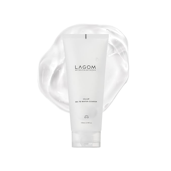 LAGOM Cellup Gel To Water Cleanser, Gentle Morning Face Wash with Hydrating Aqualicia, Non-Foaming Jelly Texture for Daily Use, low-irritation,K-Skincare 5.74 Fl Oz