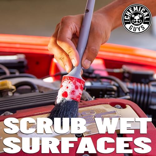 All in the Details Exterior Detailing Brushes - 3-Piece Soft Scratch-Free Brushes for Wheels, Bumpers, Grilles, Badging & Tight Exterior Gaps on Cars, Trucks, SUVs & More