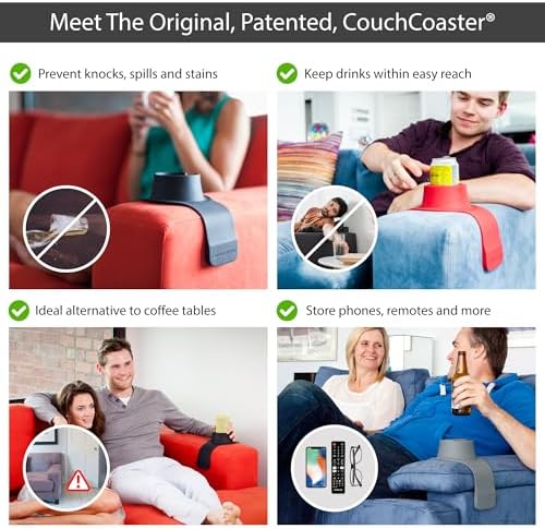 CouchCoaster® - Couch Armrest Cup Holder, Jet Black