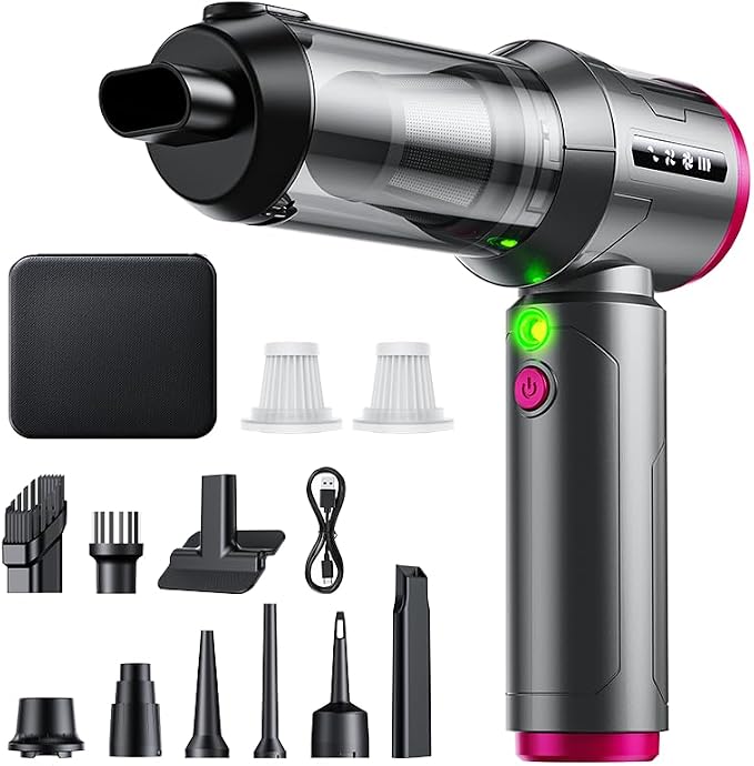 Cordless Car Vacuum Cleaner & Blower Portable Handheld Mini Vac High Power