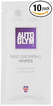 Autoglym Bird Dropping Wipes, x10 - Car Cleaning Wipes Offer A Quick, Clean Fix for A Mucky Job