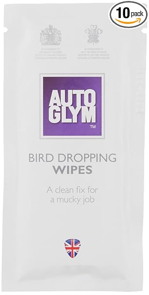 Autoglym Bird Dropping Wipes, x10 - Car Cleaning Wipes Offer A Quick, Clean Fix for A Mucky Job