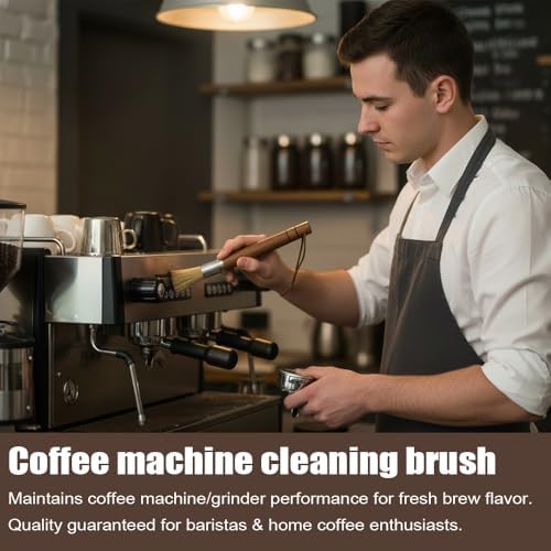 Coffee Grinder Cleaning Kit - 5Pcs Large Soft Brush, Small Hard Brush, Group Head Brush, Long-reach Brush & Air Blower for Coffee & Espresso Machine Parts & Accessories