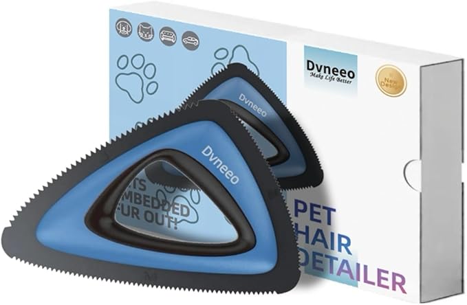 Pet Hair Removal Tool, Carpet Dog Hair Remover for Car Interior- Rapid Removal, Durable & Ergonomic, for Car Mats, Couch, Furniture, Carpets (Blue)