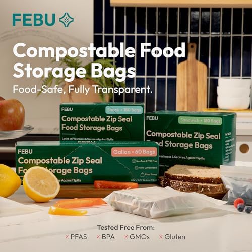 Compostable Food Storage Bags Variety Pack, 260 Count