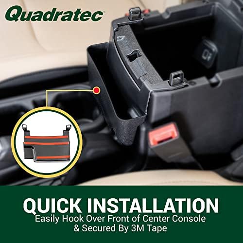 Center Console Storage Organizer Tray - Fits Jeep Wrangler JL, JLU & Gladiator JT 2018-2022 - Non-Slip Liner - Small Item Phone, Keys, Money, Change, Holder - Interior Jeep Accessories