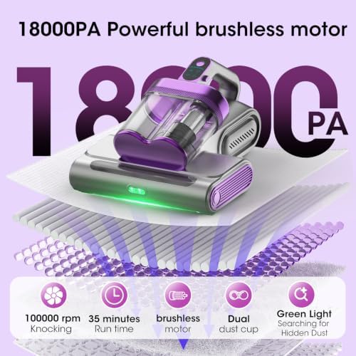 Cordless Mattress Vacuum Cleaner Uv Sanitizing For Couch 18kpa Gift For Mom
