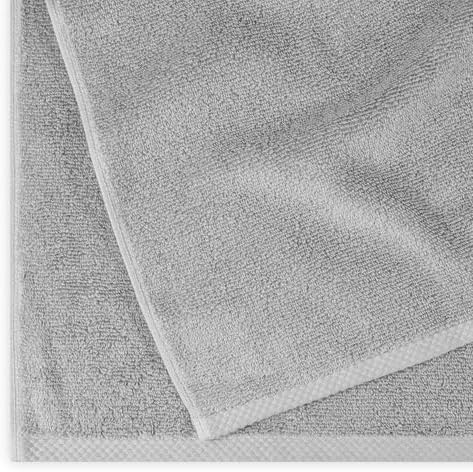 2 Piece Quick-Dry Oversize Bath Towel, 100% Cotton, 54" x 30", Platinum