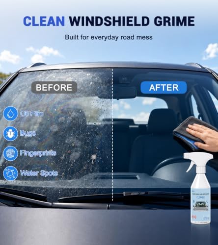 Car Glass Cleaner & Car Interior Cleaner Kit, Up to 324 fl oz,2-in-1