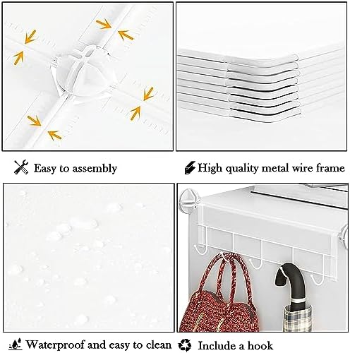 Closet Organizer 8 Cube Storage Shelves, White