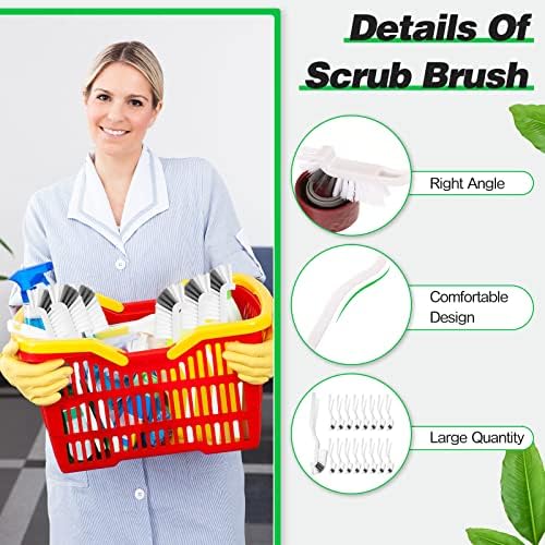 24 Pcs Kitchen Scrub Brushes Cleaning, Small, Right Angle Mini