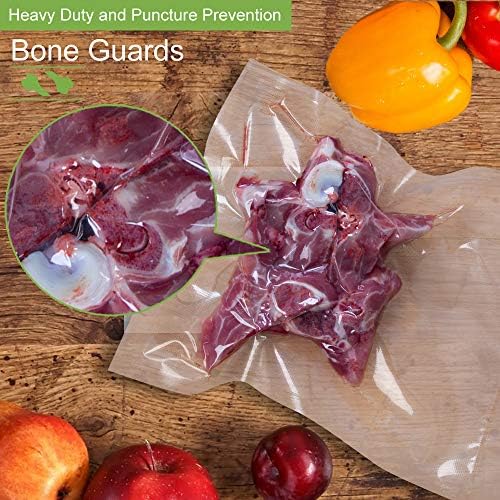 8RL Vacuum Sealer Bags Rolls 8"x20'(4)+11"x20'(4)for Food Storage