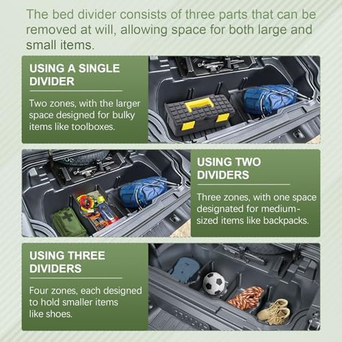 Trunk In-Bed Dividers for 2017-2026 Honda Ridgeline Accessories